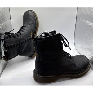 Dr. Martens 1460Y Women's Original Smooth Leather Lace Up Boots Black Size 6L
